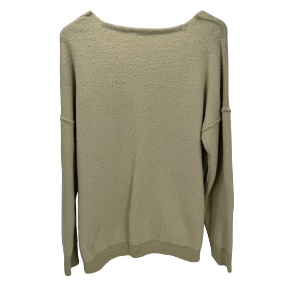Free People Weather Sweater Womens XS Oversize Slouchy Boho V-Neck Cream Knit - Picture 5 of 10